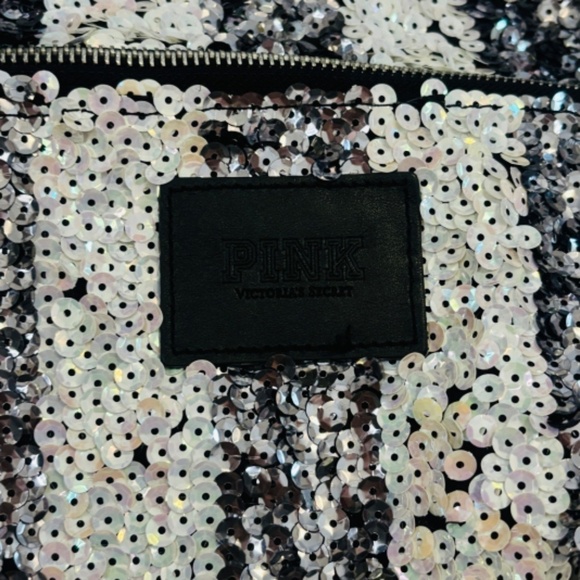 Victorias Secret Pink Rare Black and White Striped Backpack - Picture 7 of 9